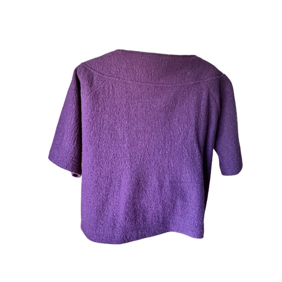 Wool Elbow Sleeve Cardigan / Coat Large Snap Closures Classic Oversized Small - Picture 3 of 10